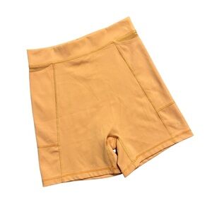 Offline By Aerie Women’s 4” Inseam High Waisted Orange Bike Shorts with Pockets